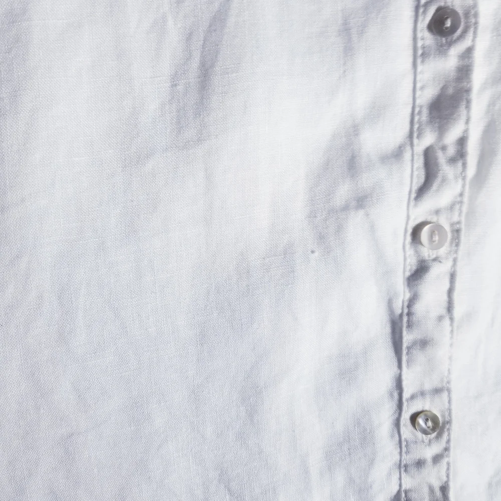 TAHARI WHITE 100% LINEN BUTTON DOWN CUFFED SLEEVE BLOUSE SIZE MEDIUM - Picture 12 of 16